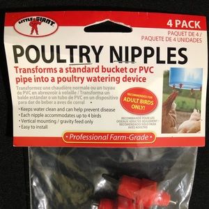 Little Giant Poultry Nipples 4 Pack